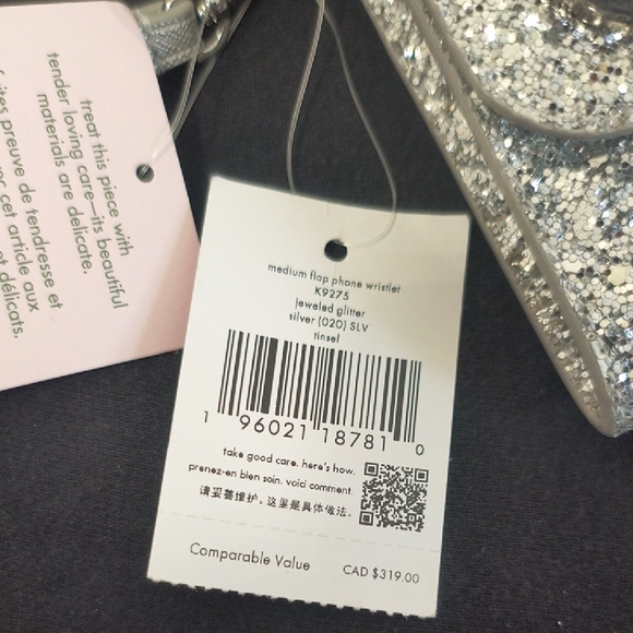 Kate Spade Sparkling Silver Wristlet - Picture 5 of 6